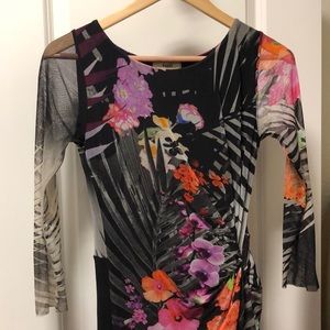 Fuzzi Floral bodycon dress - Sz XL